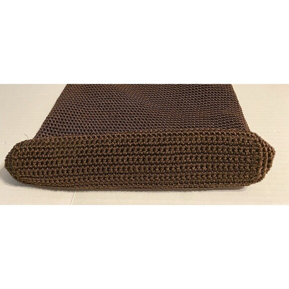 The Sak Elliott Lucca Crochet Chocolate Brown Hobo Shoulder Bag W/Charm Nice GUC - Picture 5 of 15